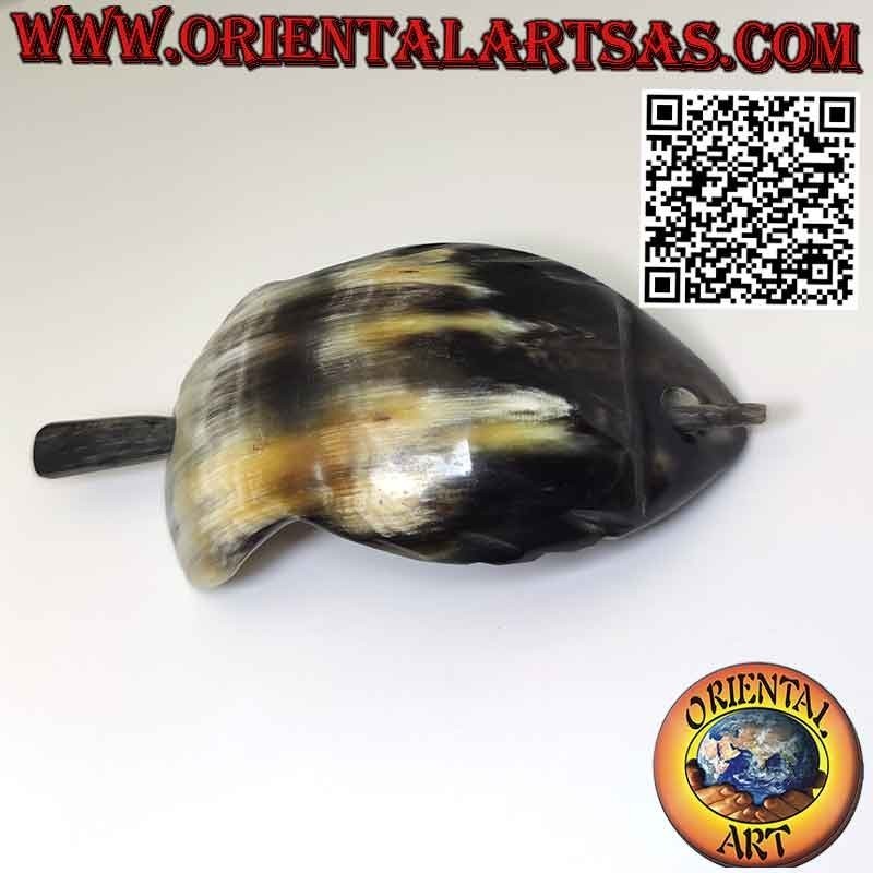 Handmade fish shaped buffalo horn stick hair clip