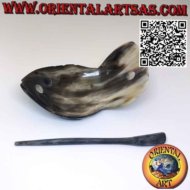 Handmade fish shaped buffalo horn stick hair clip