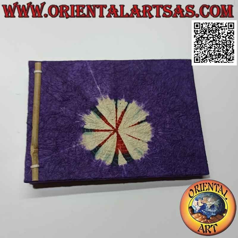 Álbum de fotos de papel de arroz con hojas negras, sol radiante (14x19cm)