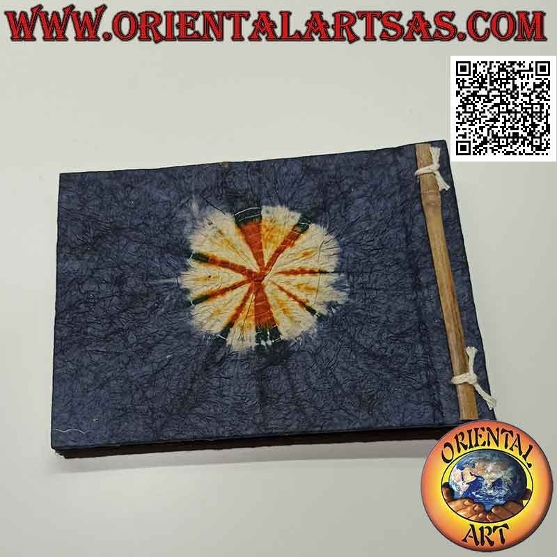 Album photo en papier de riz avec feuilles noires, soleil radieux (14x19cm)