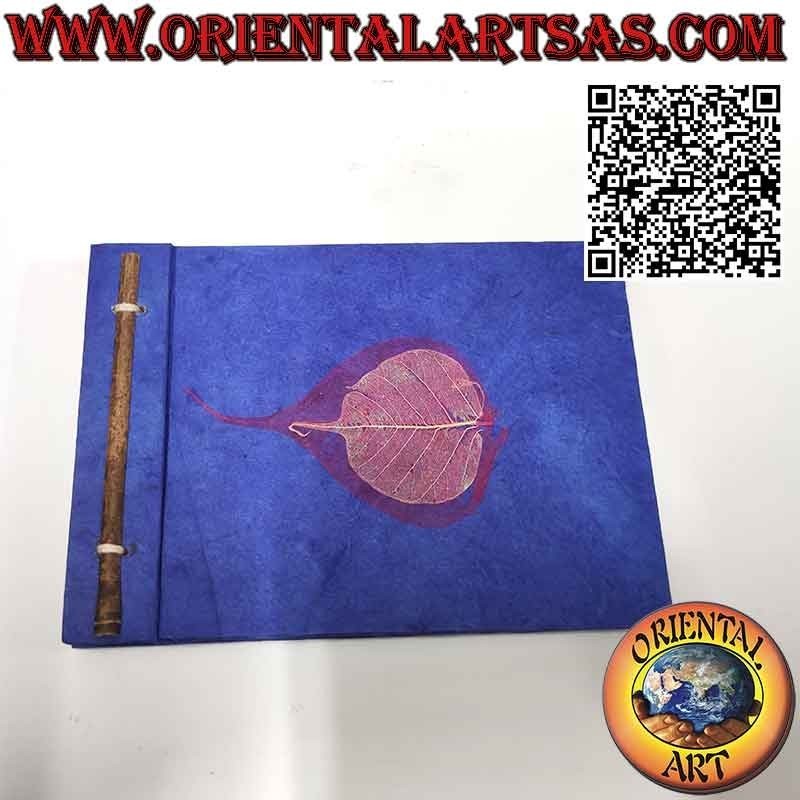 Photo album in Nepalese rice paper and black leaf sheets, (14 x 19 cm)