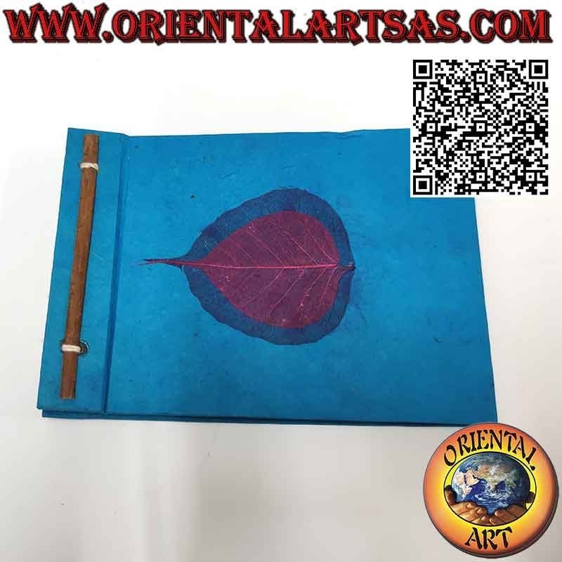 Photo album in Nepalese rice paper and black leaf sheets, (14 x 19 cm)