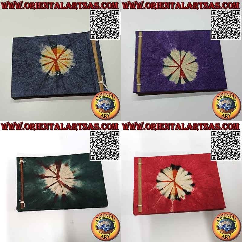 Álbum de fotos de papel de arroz con hojas negras, sol radiante (14x19cm)