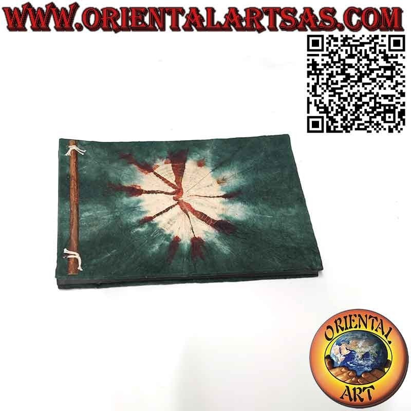 Álbum de fotos de papel de arroz con hojas negras, sol radiante (14x19cm)