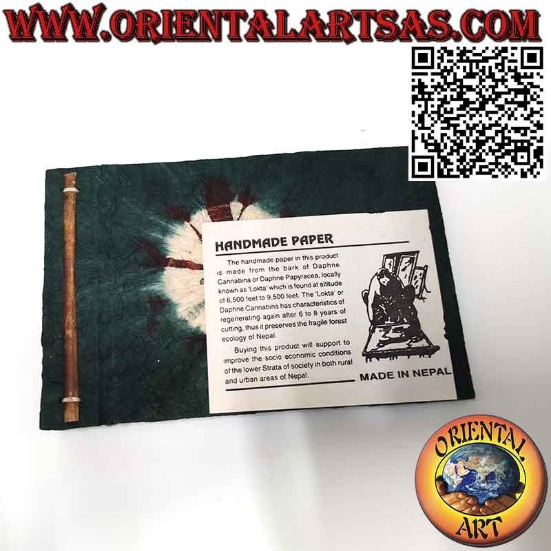 Album per foto in carta di riso a fogli neri, sole radiante (14 x19cm)