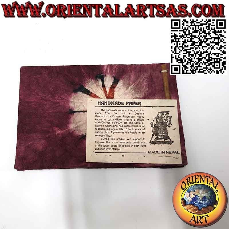 Album per foto in carta di riso a fogli neri, sole radiante (14 x19cm)