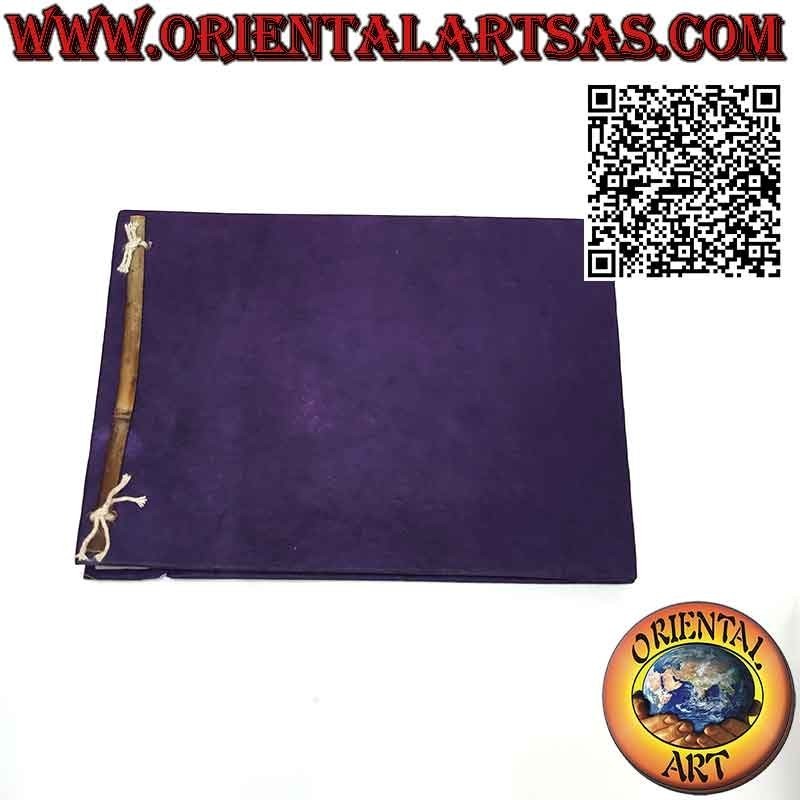 Rice paper photo album with black sheets, radiant sun (14 x19cm)