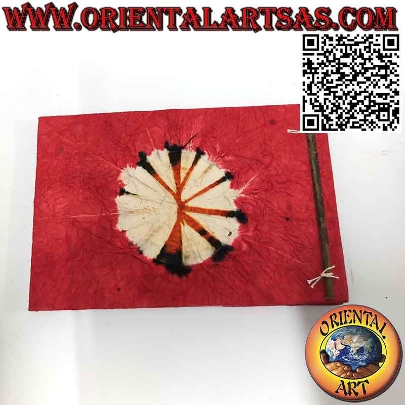 Álbum de fotos de papel de arroz con hojas negras, sol radiante (14x19cm)