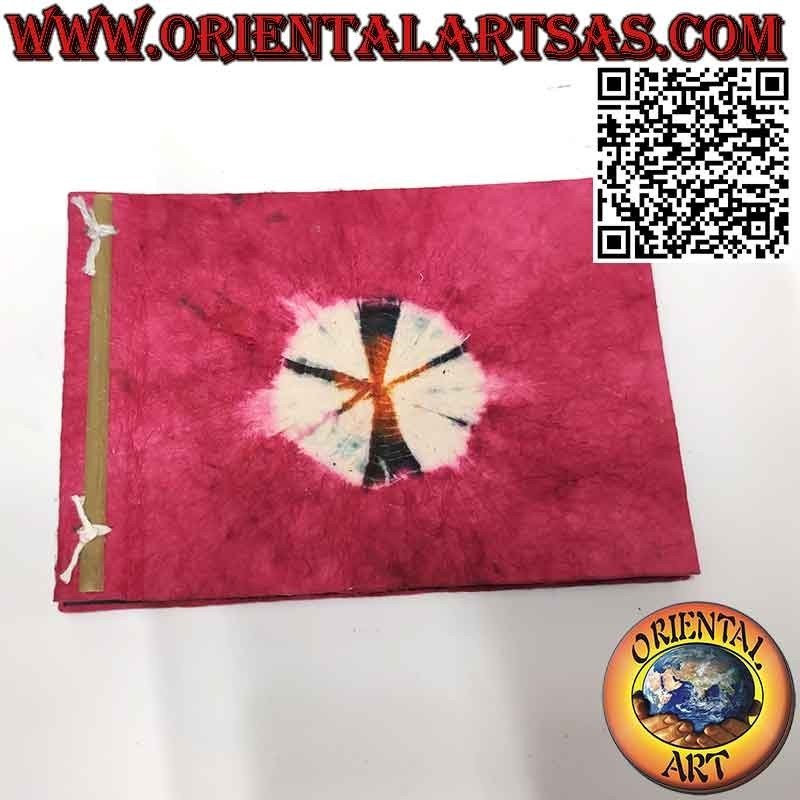 Álbum de fotos de papel de arroz con hojas negras, sol radiante (14x19cm)