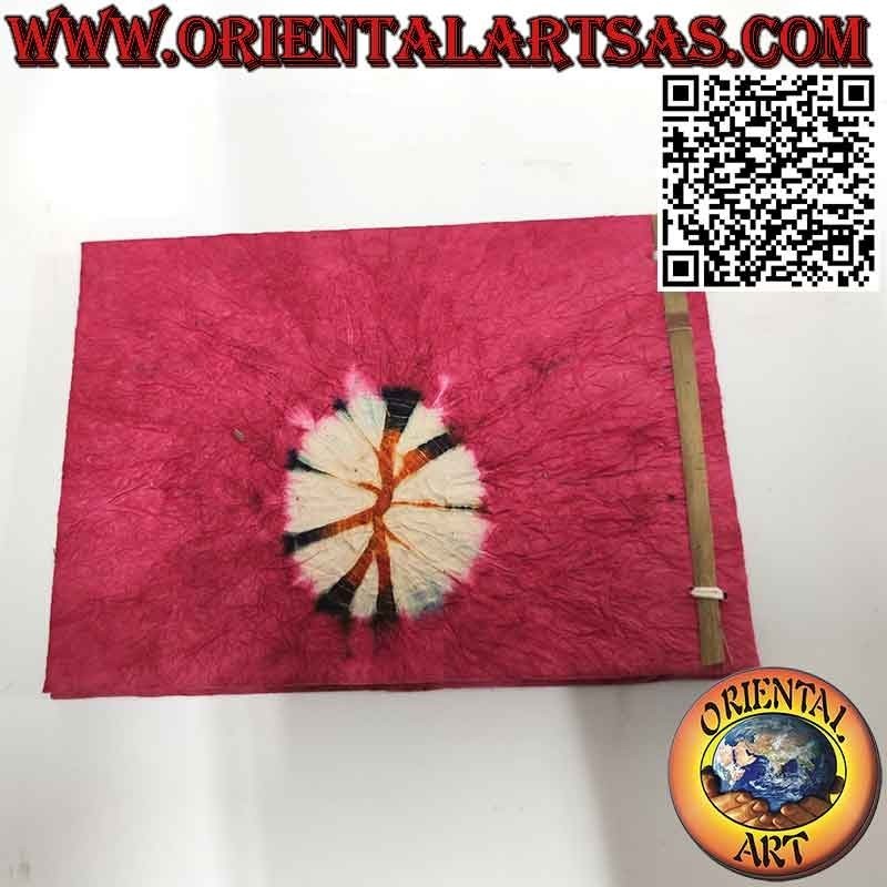 Álbum de fotos de papel de arroz con hojas negras, sol radiante (14x19cm)