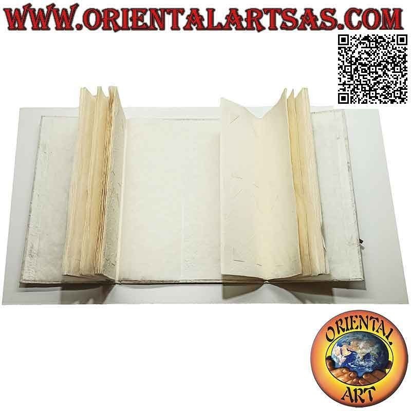 Photo album in rice paper bark cover with central closure, 40 cm (16x2 sheets of 2)