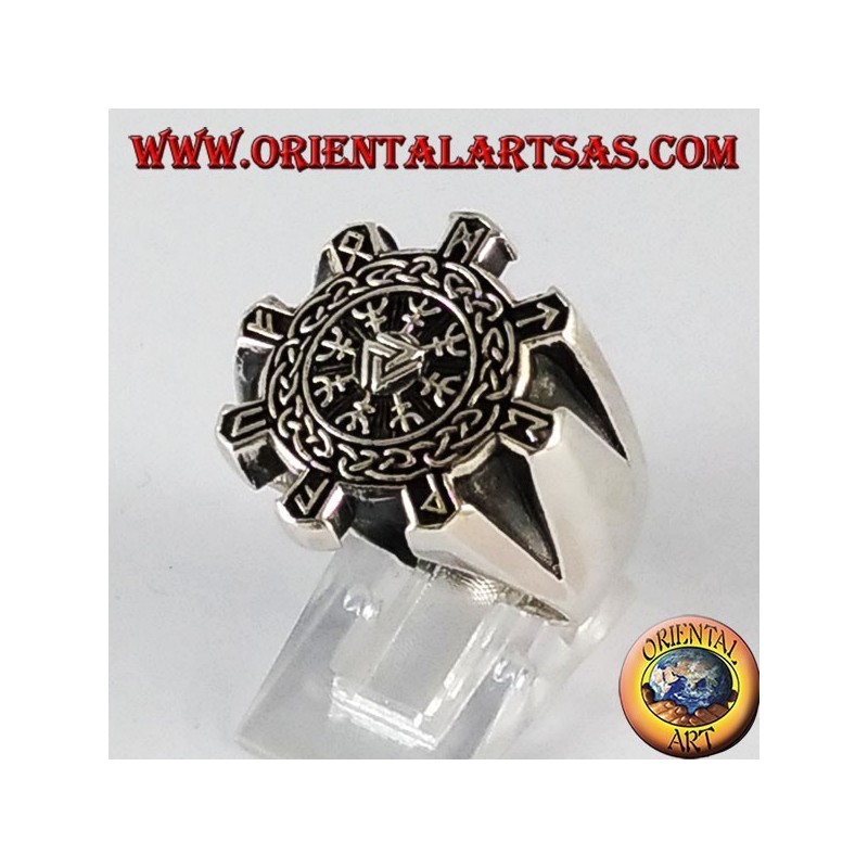 Anillo de plata, celta brújula vegvisir