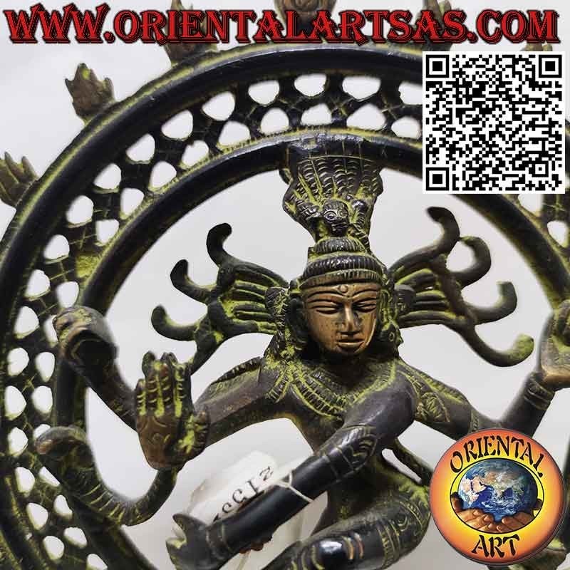 Sculpture of "Nataraja" Shiva cosmic dancer king of dance in bronze 27 cm