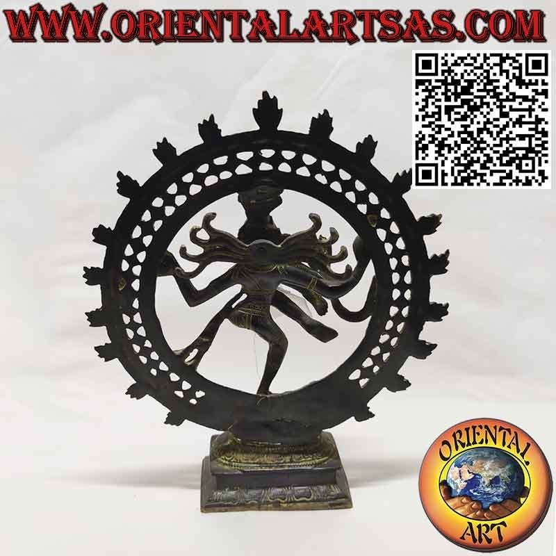 Sculpture of "Nataraja" Shiva cosmic dancer king of dance in bronze 27 cm
