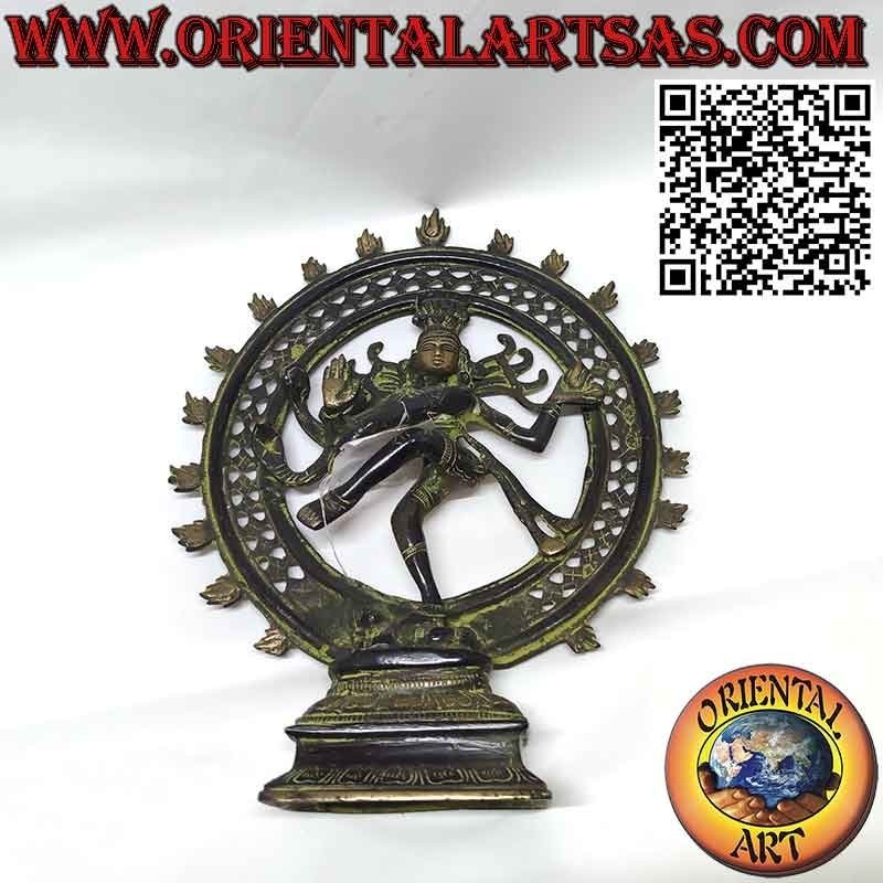 Skulptur von "Nataraja" Shiva kosmischer Tänzer König des Tanzes in Bronze 27 cm