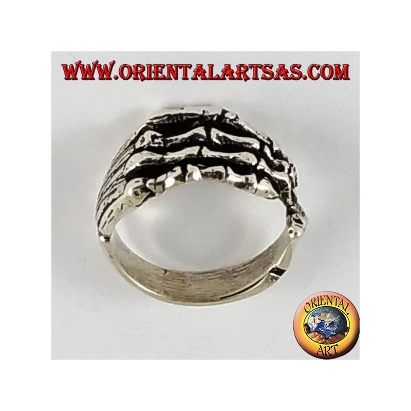 Silber Ring, Skeletthand 