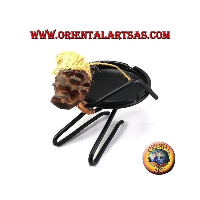 Ashtray on iron tribal back