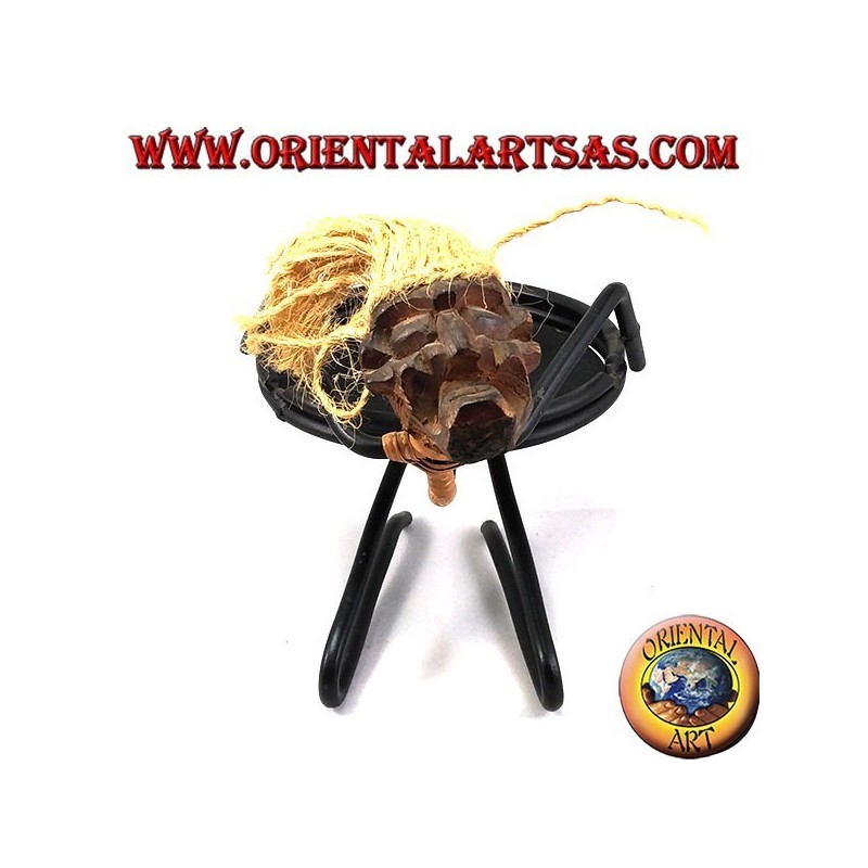 Ashtray on iron tribal back