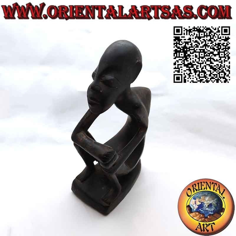 Sculpture en bois antique rare de bonne chance Timor Island indonésien le bossu