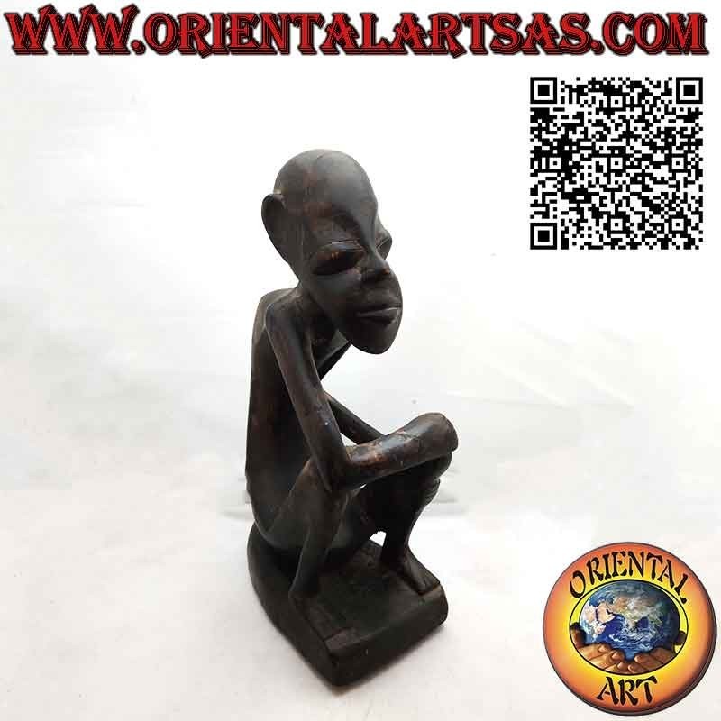 Antiguo Raro Buena Suerte Escultura De Madera Isla De Timor Indonesio El Jorobado