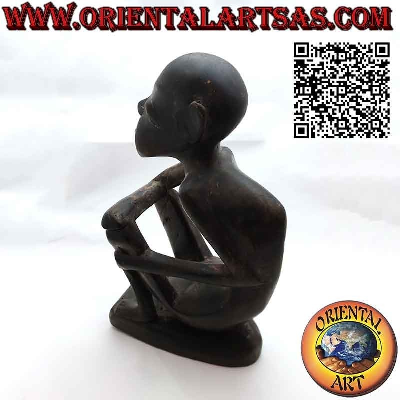 Antiguo Raro Buena Suerte Escultura De Madera Isla De Timor Indonesio El Jorobado