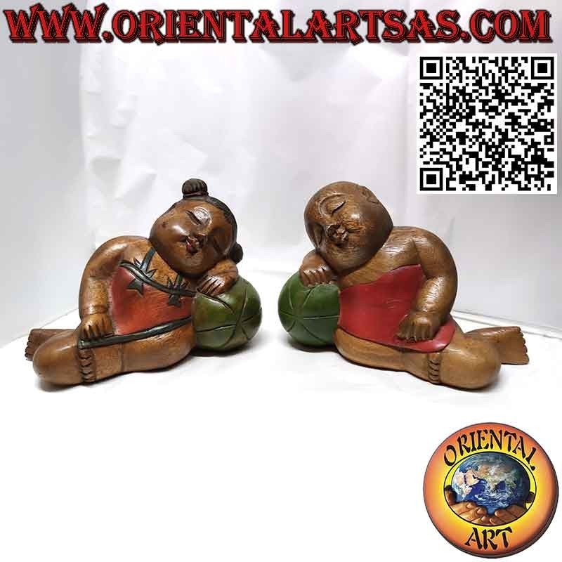 Par de sujetalibros Sujetalibros infantiles en madera de teca hechos a mano