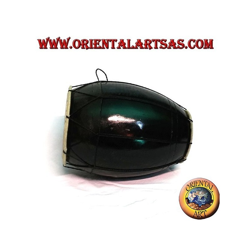 Tambour, pakhawaj en bois d'acajou foncé moyen