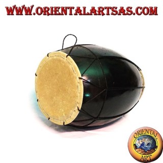 Tambour, pakhawaj en bois d'acajou foncé moyen