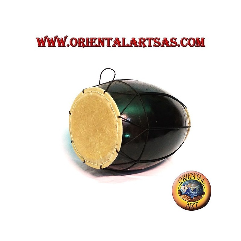 Tambor, pakhawaj en madera de caoba oscura medio