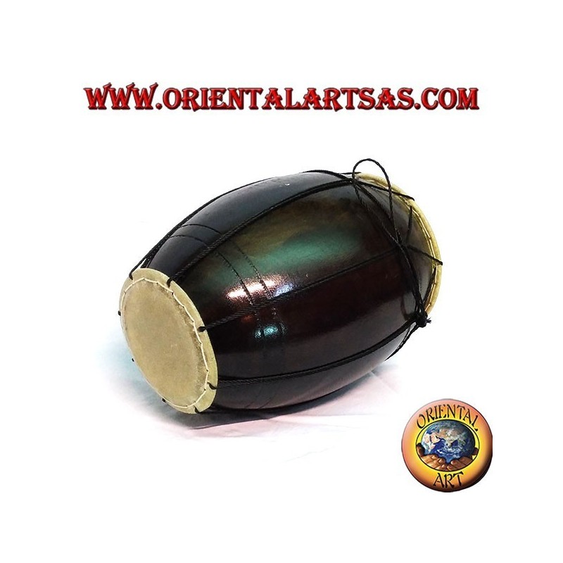 Tambor, pakhawaj en madera de caoba oscura medio