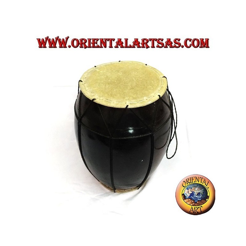 Drum, Pakhawaj in medium dark mahogany wood