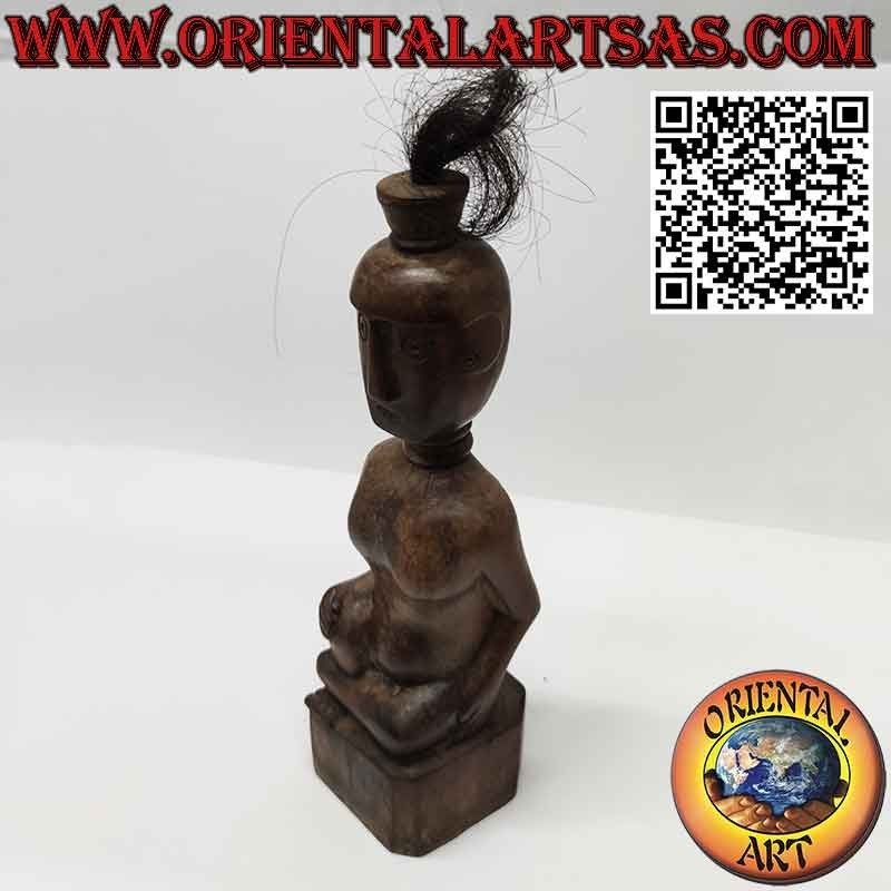 Rare ebony ancestral sculpture of an immortal Borneo dayak ancestor