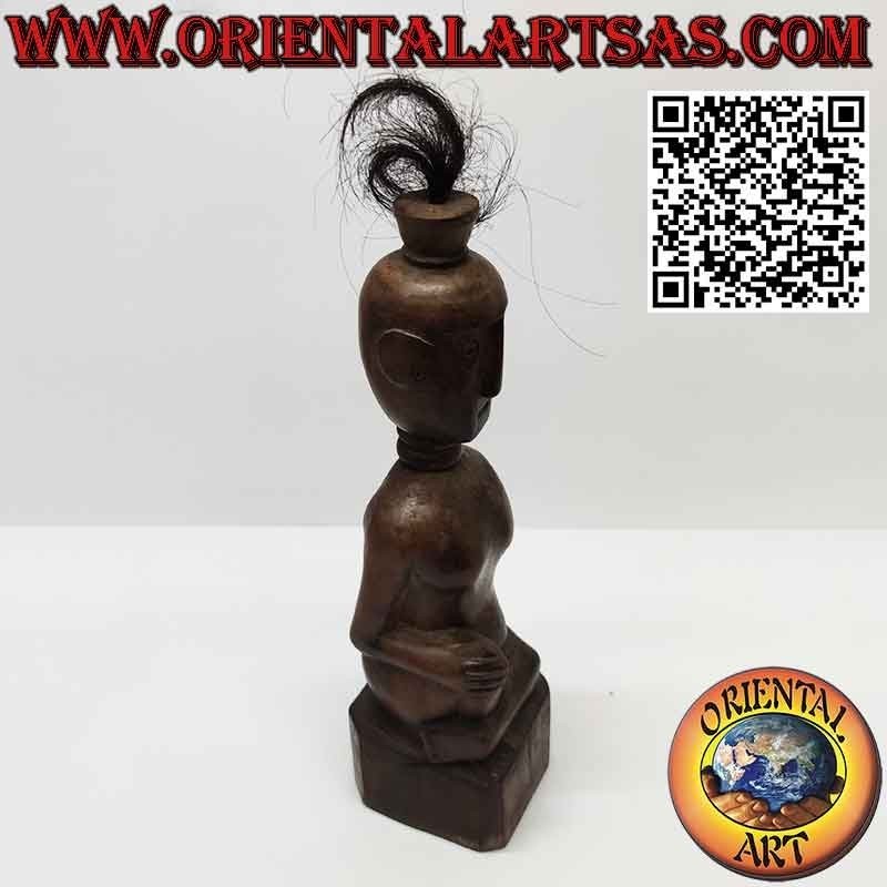 Seltene Ahnenskulptur aus Ebenholz eines unsterblichen Dayak-Vorfahren aus Borneo