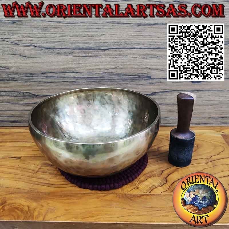 Campana tibetana artesanal 33 cm Ø completa con badajo 3060gr
