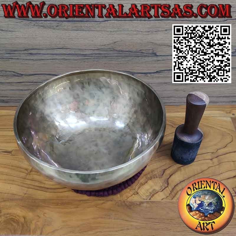Campana tibetana artesanal 33 cm Ø completa con badajo 3060gr