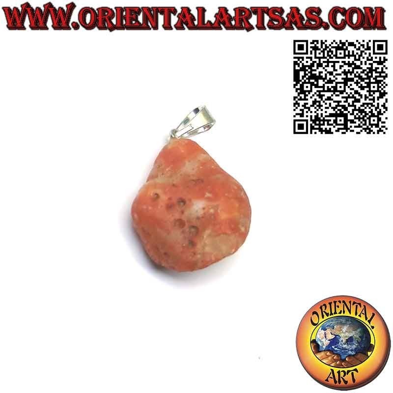 Pendentif Agate de Feu Roulée | Hypoallergénique