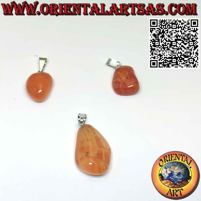 Colgante Cornalina Pulida | Metal Hipoalergénico