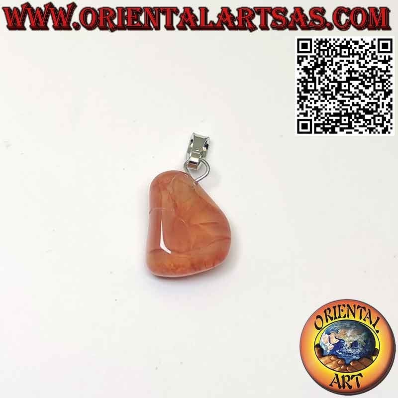 Colgante Cornalina Pulida | Metal Hipoalergénico