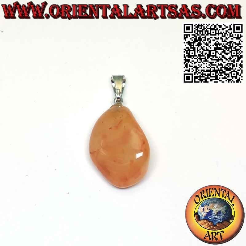 Colgante Cornalina Pulida | Metal Hipoalergénico