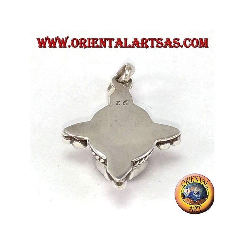 Silber Anhänger mit schönen natürlichen ovalen Amethyst