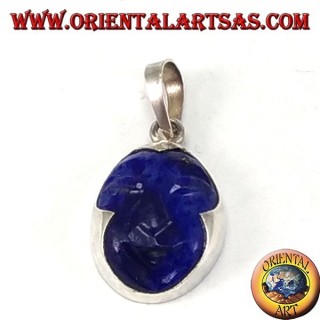 Silber Anhänger mit Miniatur natürliche Lapislazuli