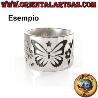 Grabado interno o externo en anillos de imágenes de sellos de logotipo de caracteres