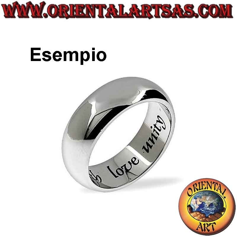 Grabado interno o externo en anillos de imágenes de sellos de logotipo de caracteres