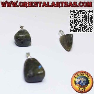 Natural Tumbled Labradorite Pendant Hypoallergenic Hook | Oriental Art