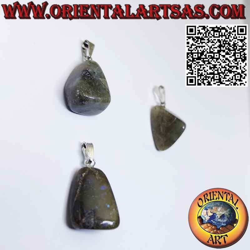 Ciondolo Labradorite Naturale Burattata – Gancio Ipoallergenico | Oriental Art