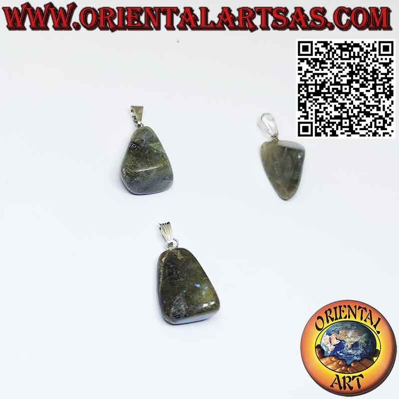 Ciondolo Labradorite Naturale Burattata – Gancio Ipoallergenico | Oriental Art