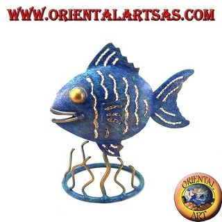 Sostenedor de vela de hierro peces