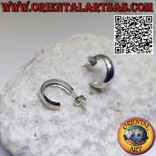 Boucles d'oreilles en argent avec cercle arrondi large 14 * 5 avec papillon