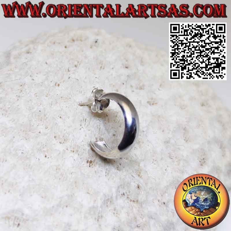 Boucles d'oreilles en argent avec cercle arrondi large 14 * 5 avec papillon