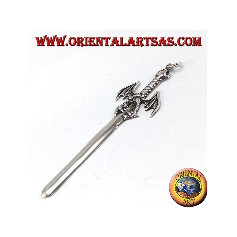 Colgante de plata, la espada del dragón